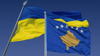 Zastave Ukrajine i Kosova