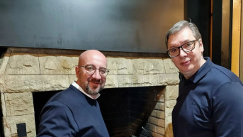 Šarl Mišel i Aleksandar Vučić