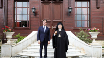 Stevo Pendarovski i vaseljenski patrijarh Vartolomej Stevo Pendarovski i vaseljenski patrijarh Vartolomej