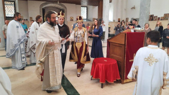 Venčanje Lazara i Zorane u crkvi Svetog Đorđa u Prizrenu Venčanje Lazara i Zorane u crkvi Svetog Đorđa u Prizrenu