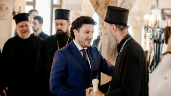 Dritan Abazović i patrijarh srpski Porfirije Dritan Abazović i patrijarh srpski Porfirije