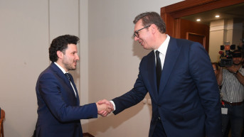 Dritan Abazović i Aleksandar Vučić Dritan Abazović i Aleksandar Vučić