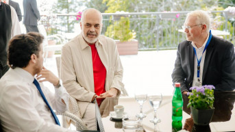 Dritan Abazović, Edi Rama i Kristofer Hil Dritan Abazović, Edi Rama i Kristofer Hil