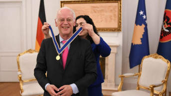 Vjosa Osmani i bivši nemački ministar odbrane Rudolf Šarping