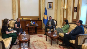 Gljauk Konjufca i švedska ambasadorka na Kosovu