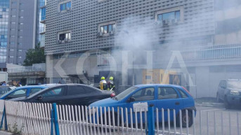 Požar u dvorištu Ministarstva za infrastrukturu Požar u dvorištu Ministarstva za infrastrukturu