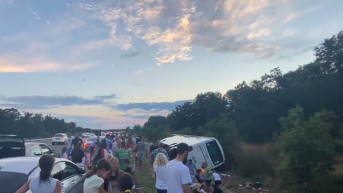 Prevrnuo se autobus Prevrnuo se autobus