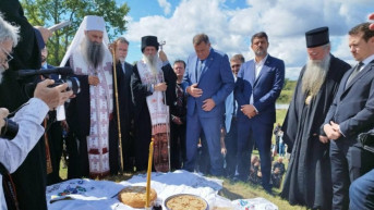 Patrijarh služi liturgiju u Jasenovcu Patrijarh služi liturgiju u Jasenovcu