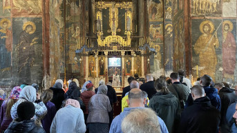 Liturgija u manastiru Visoki Dečani