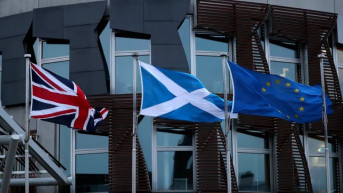 Zastave Velike Britanije, Škotske i EU