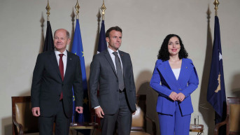 Olaf Šolc, Emanuel Makron i Vjosa Osmani