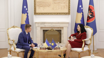 Oleksij Gončarenko i Vjosa Osmani