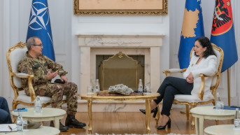 Vjosa Osmani i Anđelo Mikele Ristuća