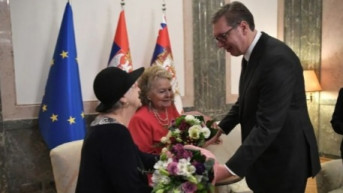 Aleksandar Vučić sa Ester Bajer i Bredom Kalef