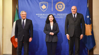 Antonio Tajani, Vjosa Osmani i Gvida Krozeto Antonio Tajani, Vjosa Osmani i Gvida Krozeto