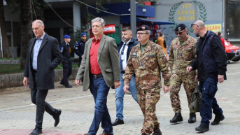 Lars Gunar Vigemark i Anđelo Ristuća u Severnoj Mitrovici