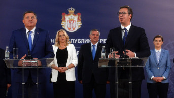 Milorad Dodik, Željka Cvijanović i Aleksandar Vučić