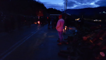 Barikada u Ibarskoj Slatini kod Leška Barikada u Ibarskoj Slatini kod Leška