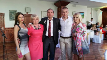 Dejan Pantić sa porodicom