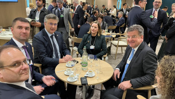 Miroslav Lajčak i Andrej Plenković u Davosu