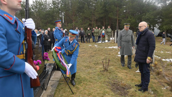 Miloš Vučević, polaganje venca