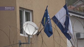 Policijska stanica u Leposaviću - zastava Kosova