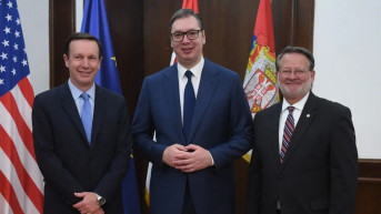 Aleksandar Vučić i senatori Kris Marfi i Gari Piters