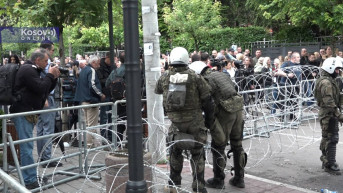 Protest Srba u Zvečanu