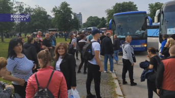 Srbi sa Kosova stigli u Beograd Srbi sa Kosova stigli u Beograd