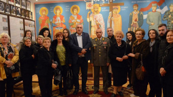 Udruzenje porodica kidnapovanih i nestalih lica u poseti muzeju kopnene vojske u nisu