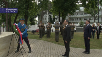 Polaganje venaca na Spomenik herojima sa Košara u Beogradu