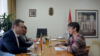 Direktor Kancelarije za KiM Petar Petković i ambasadorka Nemačke u Srbiji Anke Konrad