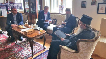 Patrijarh Porfirije sa amnbasadorom Srbije u Beču Nebojšom Rodićem