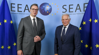 Predsednik Srbije Aleksandar Vučić i visoki predstavnik EU za spoljnu i bezbendosnu politiku Đuzep Borelj