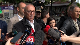 Goran Rakić na protestu u Zvečanu Goran Rakić na protestu u Zvečanu