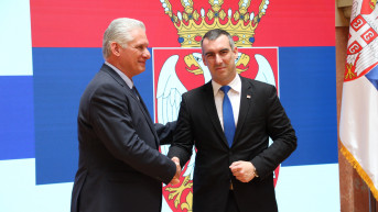 Vladimir Orlić sa predsednikom Kube Miguelom Dijasom Kanelom