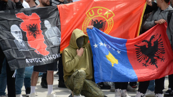 Protest Albanaca u Južnoj Mitrovici Protest Albanaca u Južnoj Mitrovici