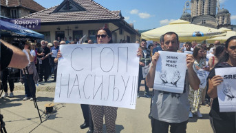 Protest Srba u Leposaviću