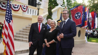 Ambasador SAD u Srbiji Kristofer Hil i predsednik Srbije Aleksandar Vučić