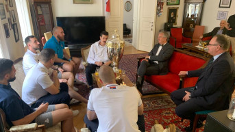 Ambasador Srbije u Austriji Nebojša Rodić primio basketaše svetske prvake