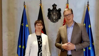 Aleksandar Vučić i Anke Konrad