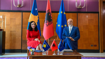 Vjosa Osmani i Edi Rama u Tirani Vjosa Osmani i Edi Rama u Tirani