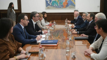 Vučić sa ambasadorima Kvinte Vučić sa ambasadorima Kvinte
