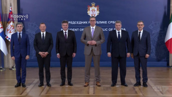 Aleksandar Vučić sa izaslanicima EU, SAD, Nemačke, Francuske i Italije