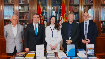 Orlić sa delegacijom Instituta za srpski jezik i kulturu Priština - Leposavić