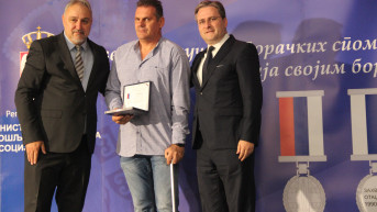 Nikola Selaković dodela  Boračkih spomenica u Merošini