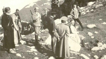 Kralj Nikola sa vojnim vrhom Crne Gore 1913. godine
