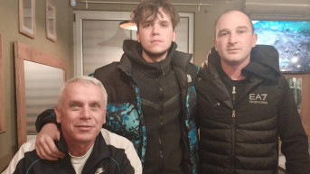 Slaviša Nedeljković sa sinom i bratancem