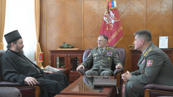 Mojsilović sa episkopom vojnim Dositejem Mojsilović sa episkopom vojnim Dositejem