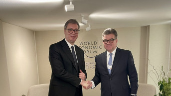 Aleksandar Vucic i Miroslav Lajcak Davos